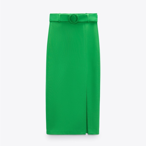 NWT ZARA BELTED PENCIL SKIRT SIZE XS - Picture 6 of 10